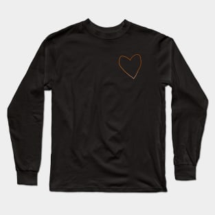 Small Gold Heart Line Long Sleeve T-Shirt